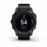 Умные часы Garmin Epix Pro (Gen 2) Sapphire Edition 47 мм, титановый, угольно-серый DLC, черный ремешок