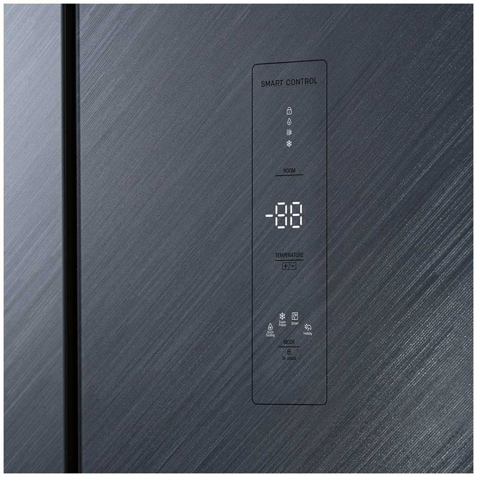 Многокамерный холодильник Бирюса CD 496 TCG, текстурированное cерое стекло
