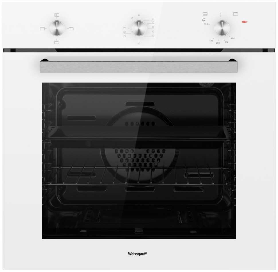 Газовый духовой шкаф Weissgauff WGO 702 White Glass