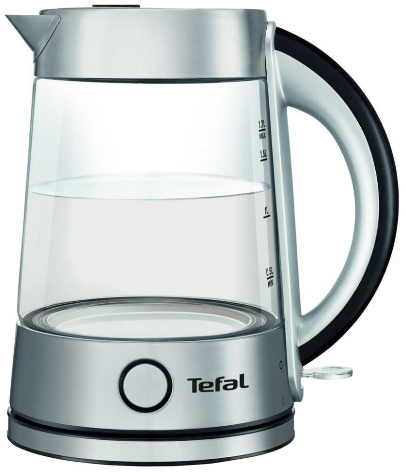 Чайник электрический Tefal Glass KI760D30, серебристый