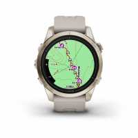 Умные часы Garmin Epix Pro (Gen 2) Sapphire Edition 42 мм, золотистый корпус со светло-песочным ремешком