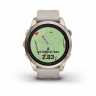 Умные часы Garmin Epix Pro (Gen 2) Sapphire Edition 42 мм, золотистый корпус со светло-песочным ремешком