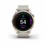 Умные часы Garmin Epix Pro (Gen 2) Sapphire Edition 42 мм, золотистый корпус со светло-песочным ремешком