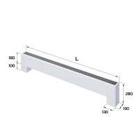 Конвектор напольный Royal Thermo STEP-180/130/1000-3-N-WT-LG-NA