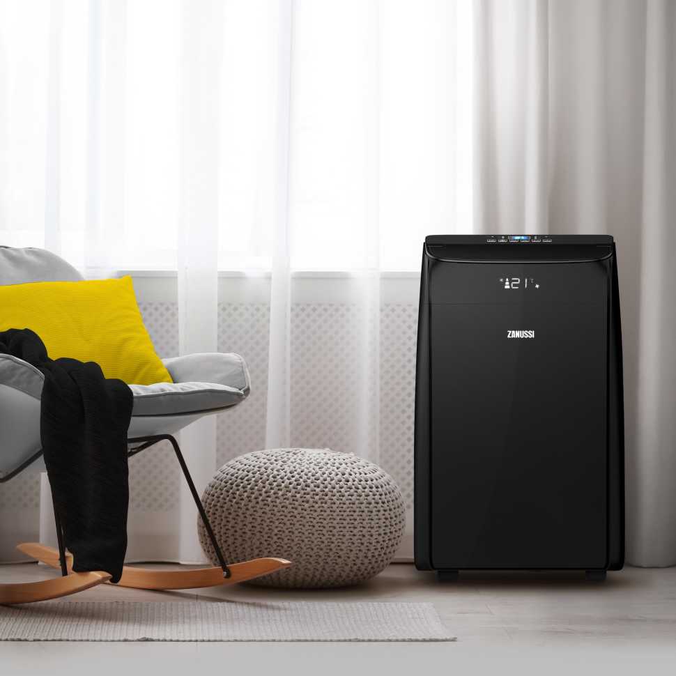 Кондиционер мобильный Zanussi Massimo Solar ZACM-12 NYK/N1 Black