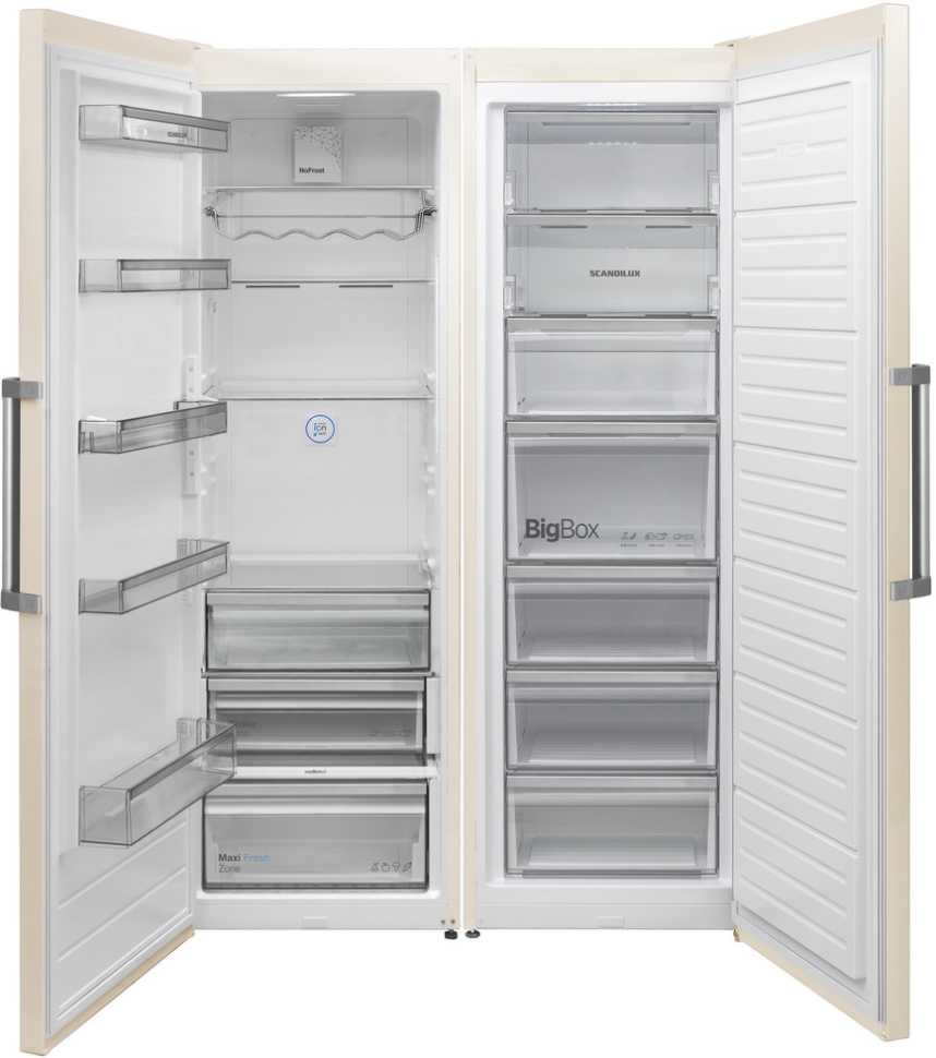Холодильник Side-by-Side Scandilux SBS 711 EZ 12 B (FN 711 E12 B + R 711 EZ 12 B)