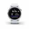 Умные часы Garmin Epix Pro (Gen 2) Standard Edition 42 мм, серебристый корпус, белый ремешок