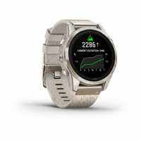 Умные часы Garmin Epix Pro (Gen 2) Sapphire Edition 42 мм, золотистый корпус с нейлоновым ремешком сливочного цвета