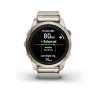 Умные часы Garmin Epix Pro (Gen 2) Sapphire Edition 42 мм, золотистый корпус с нейлоновым ремешком сливочного цвета