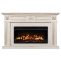 Каминокомплект: Очаг Electrolux EFP/P-4220LS, портал Siena 42/40/36, сл. кость с зол. патиной