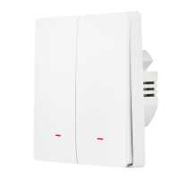 Выключатель HOMMYN настенный zigbee 2 клавиши (без нейтрали) SWZBNN02W