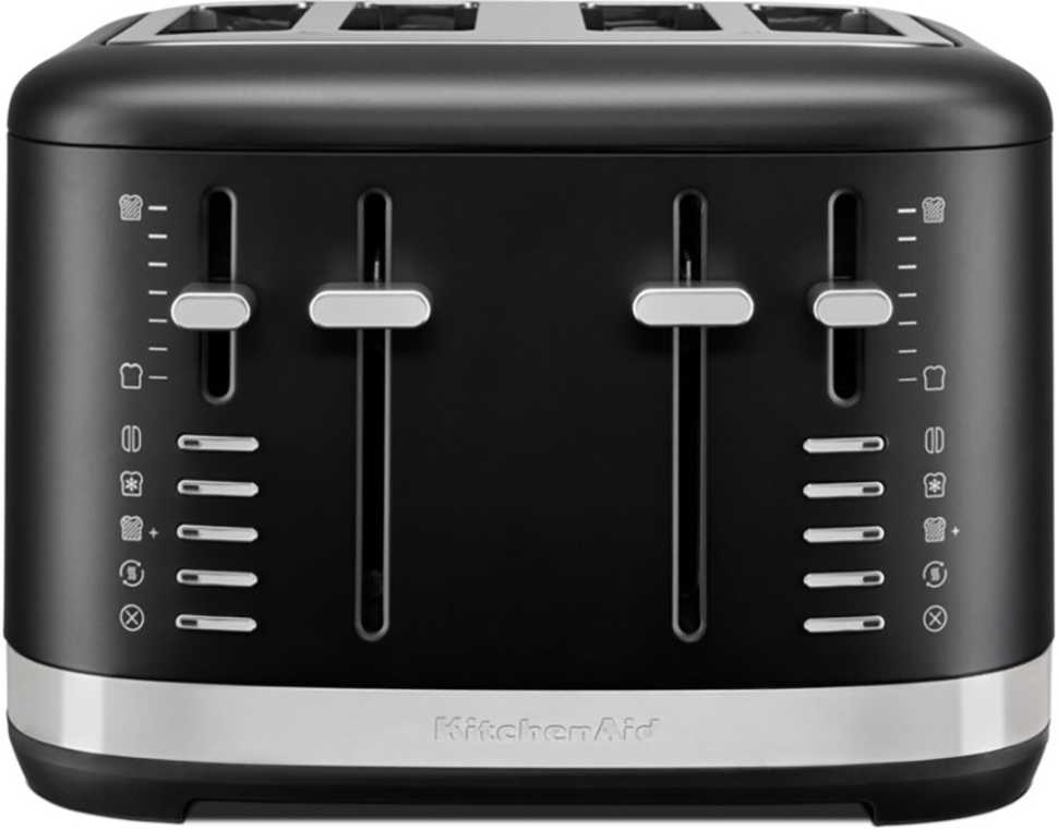 Тостер KitchenAid 5KMT4109EBM, 4 отделения, матовый черный