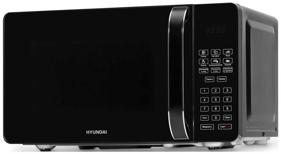 Микроволновая печь - СВЧ Hyundai HYM-D2076, 20 л, 700 Вт, черный