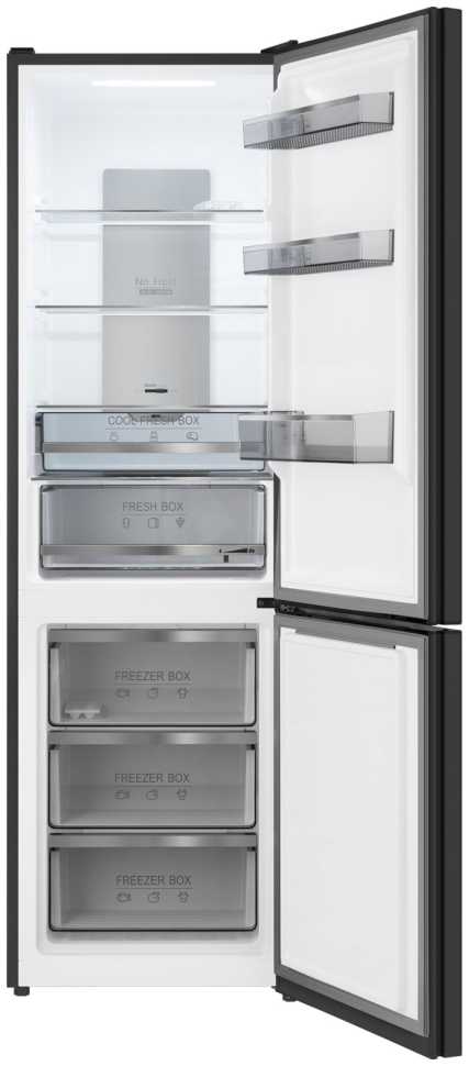 Двухкамерный холодильник Weissgauff WRK 195 D Full NoFrost Rock Glass