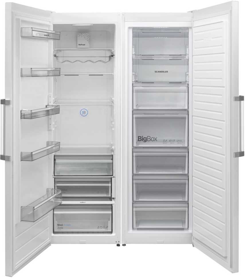 Холодильник Side-by-Side Scandilux SBS 711 EZ 12 W (FN 711 E12 W + R 711 EZ 12 W)