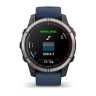 Умные часы Garmin Quatix 7 Pro amoled, сапфировое стекло, титановый, темно-синий ремешок