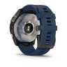 Умные часы Garmin Quatix 7 Sapphire титановый с синим силиконовым ремешком