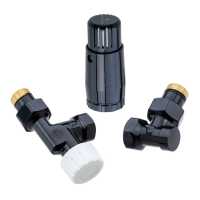 Комплект подключения SCHLOSSER STANDARD MINI 1/2&quot; осевой, Ral 9005, с термоголовкой MINI М30х1,5