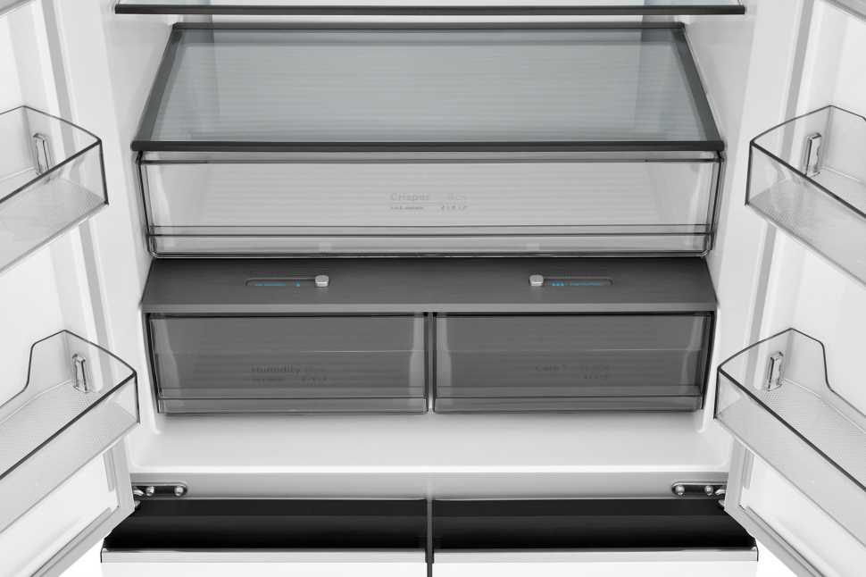 Многокамерный холодильник Zugel ZRCD430W, белое стекло