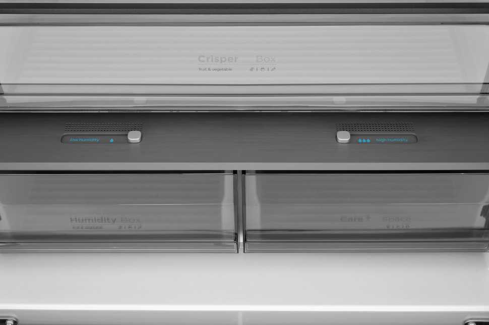 Многокамерный холодильник Zugel ZRCD430W, белое стекло