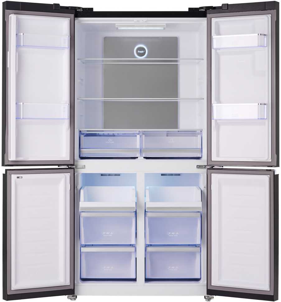 Многокамерный холодильник Tesler RCD-545I BLACK GLASS
