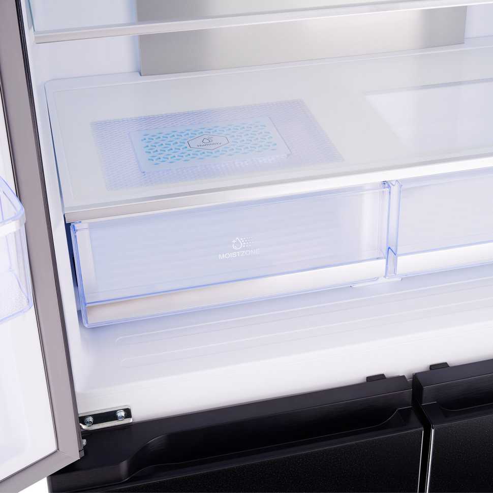 Многокамерный холодильник Tesler RCD-545I BLACK GLASS