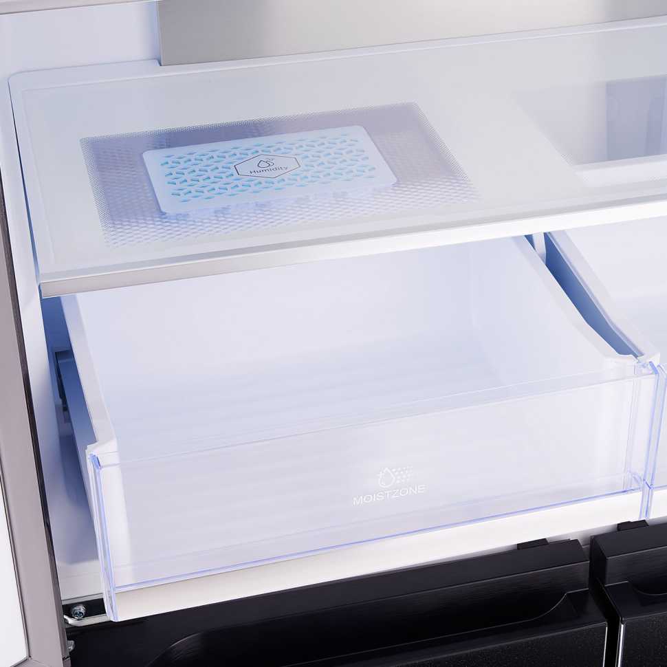 Многокамерный холодильник Tesler RCD-545I BLACK GLASS