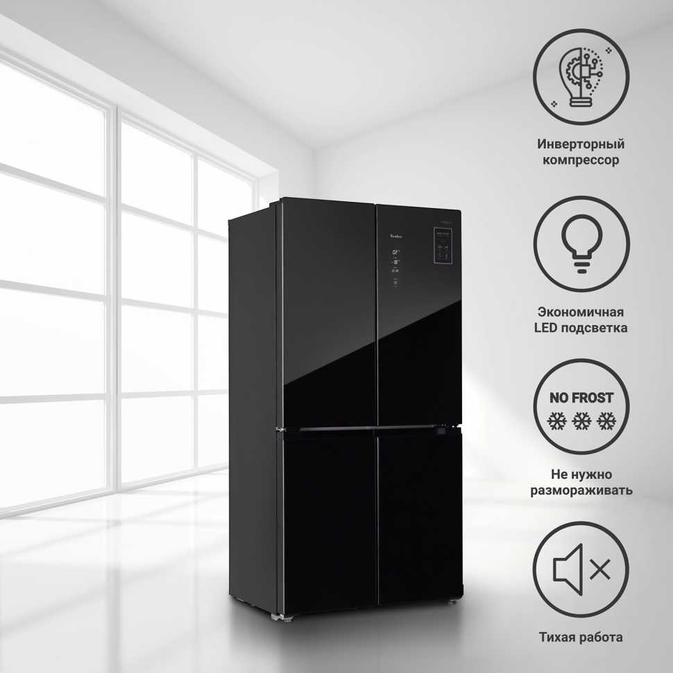 Многокамерный холодильник Tesler RCD-545I BLACK GLASS