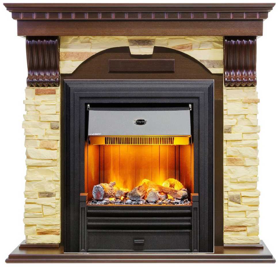 Камин Dimplex Dublin арочный сланец с очагом Brookline Black (темный дуб) 1164879157
