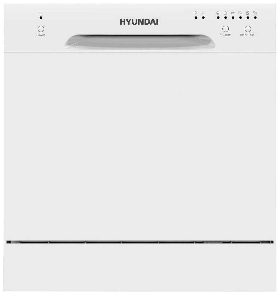Компактная посудомоечная машина Hyundai DT403 белый