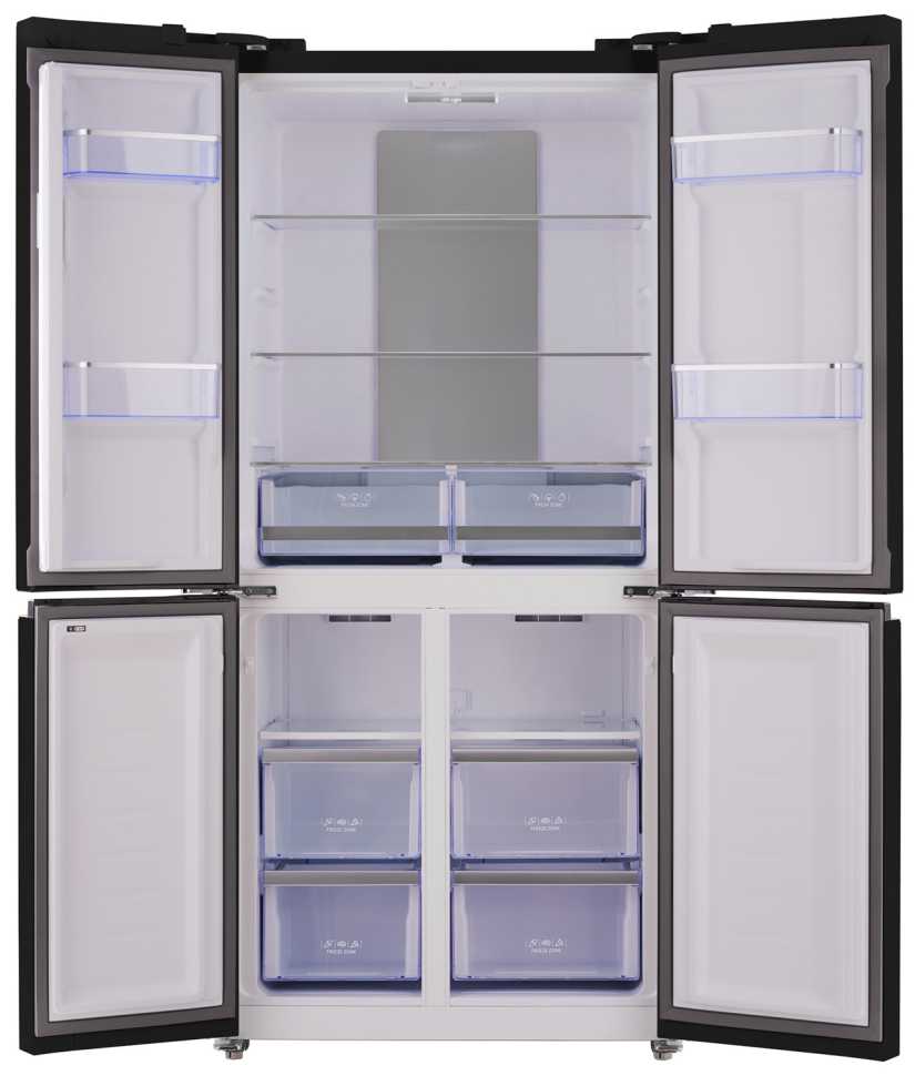 Многокамерный холодильник Tesler RCD-482I BLACK GLASS
