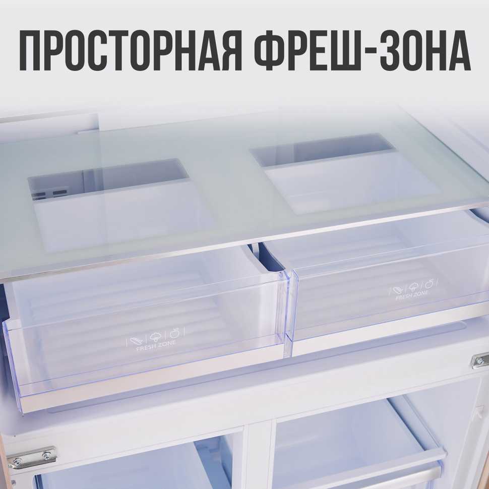 Многокамерный холодильник Tesler RCD-482I BLACK GLASS