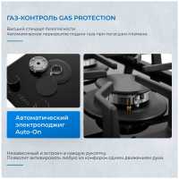 Газовая варочная панель Zugel ZGH291B, черная