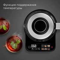 Чайник электрический Редмонд (KG220), черный/хром