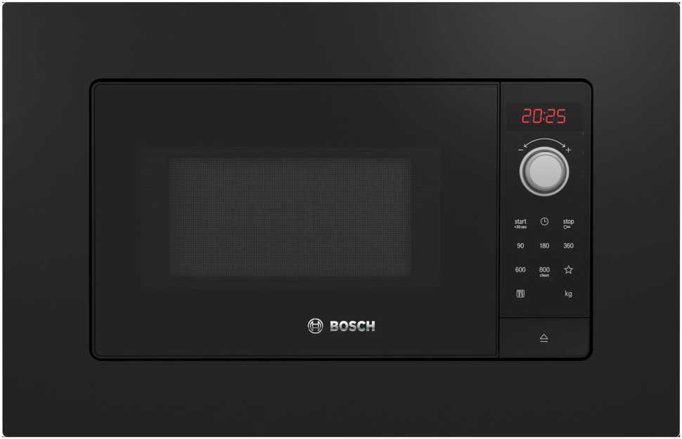 Встраиваемая микроволновая печь СВЧ Bosch Serie 2 Neo Klassik BEL623MB3 черная