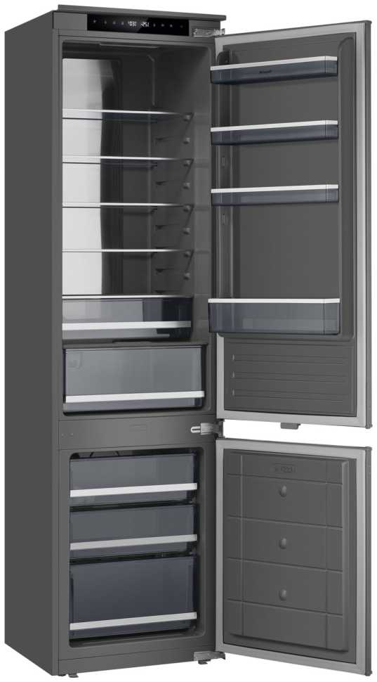 Встраиваемый двухкамерный холодильник Weissgauff WRKI 2000 Total NoFrost Inverter Premium Ecofresh Inox