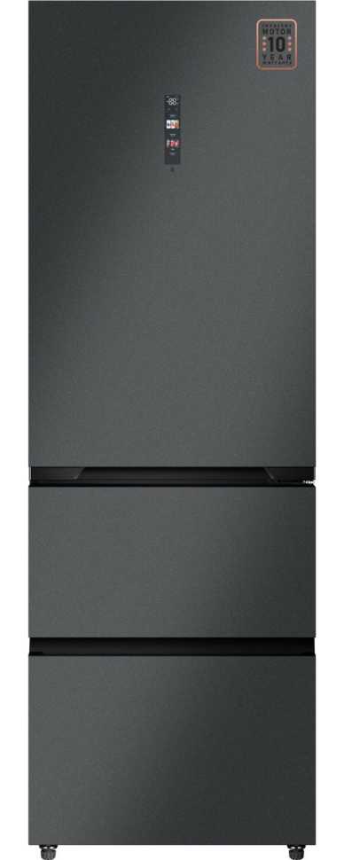 Многокамерный холодильник Weissgauff WFD 450 Total NoFrost Inverter Dark Grey Built-in