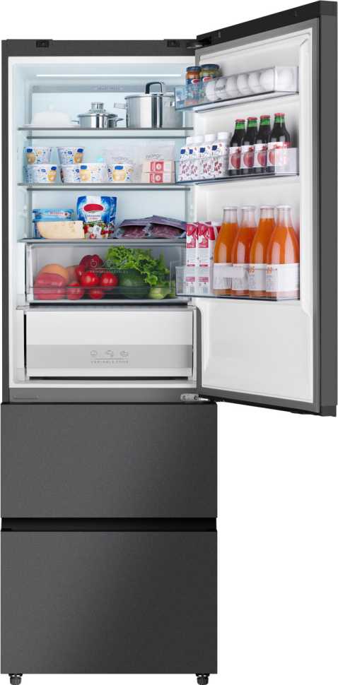 Многокамерный холодильник Weissgauff WFD 450 Total NoFrost Inverter Dark Grey Built-in