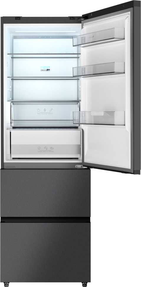 Многокамерный холодильник Weissgauff WFD 450 Total NoFrost Inverter Dark Grey Built-in