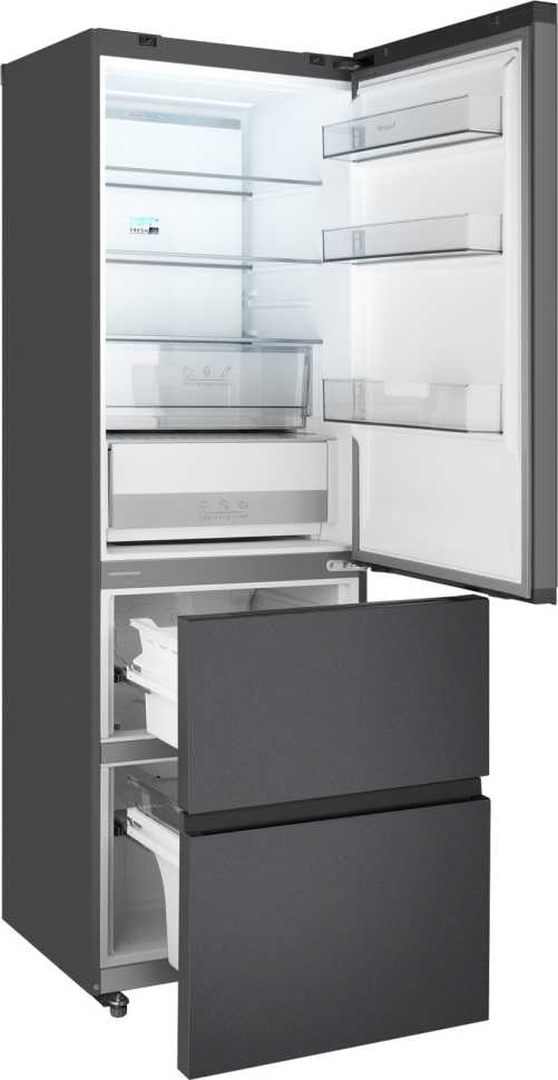 Многокамерный холодильник Weissgauff WFD 450 Total NoFrost Inverter Dark Grey Built-in