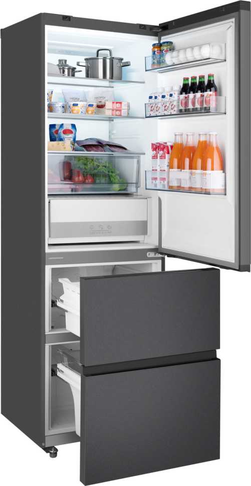 Многокамерный холодильник Weissgauff WFD 450 Total NoFrost Inverter Dark Grey Built-in