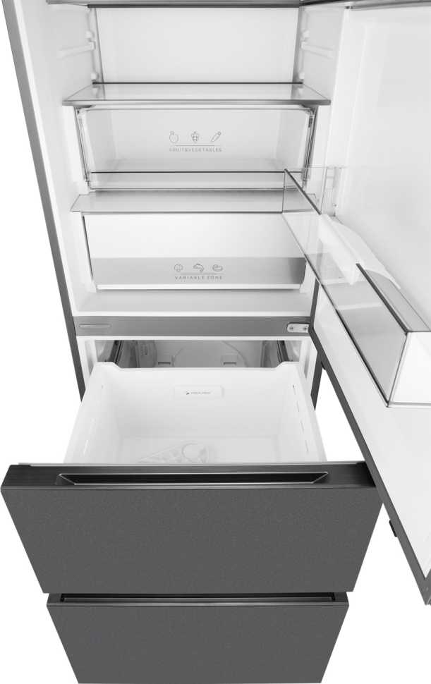 Многокамерный холодильник Weissgauff WFD 450 Total NoFrost Inverter Dark Grey Built-in
