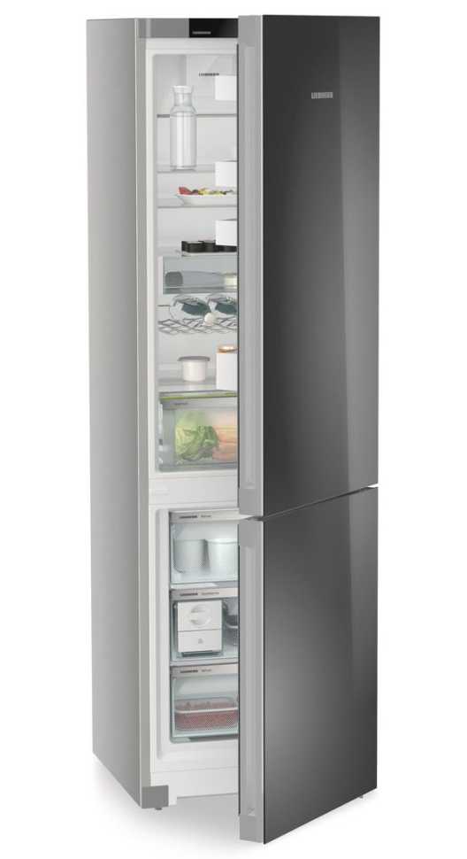 Двухкамерный холодильник Liebherr CNgbc 5723-22 001 NoFrost черное стекло