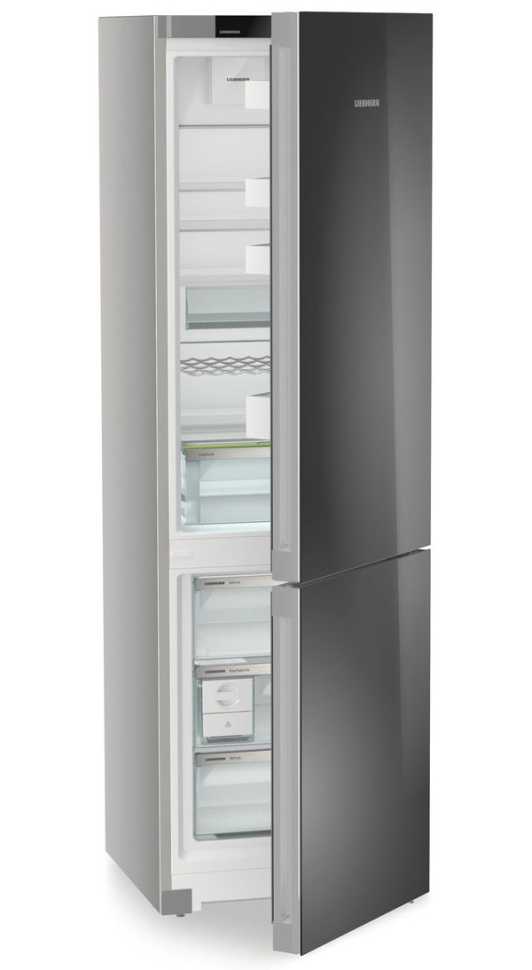 Двухкамерный холодильник Liebherr CNgbc 5723-22 001 NoFrost черное стекло