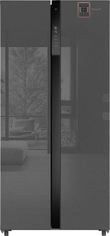 Холодильник Side-by-Side Weissgauff WSBS 500 Inverter NoFrost Bru Steel Glass