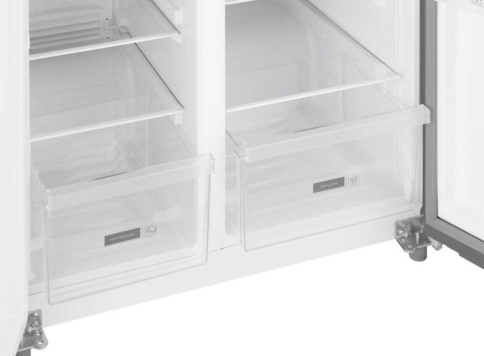 Холодильник Side-by-Side Weissgauff WSBS 500 Inverter NoFrost Bru Steel Glass