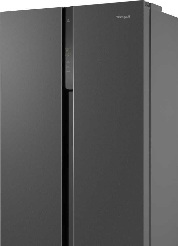 Холодильник Side-by-Side Weissgauff WSBS 500 Inverter NoFrost Bru Steel Glass