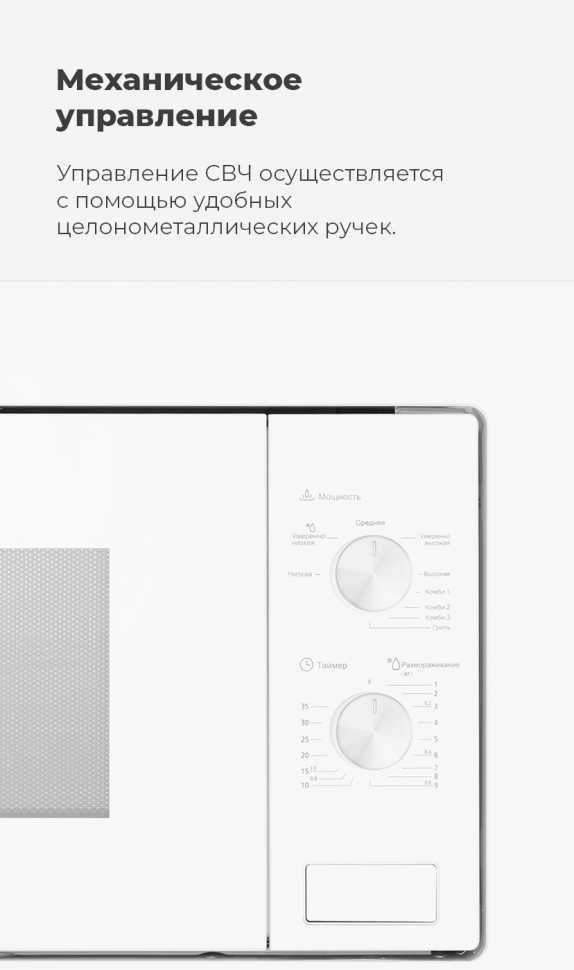 Встраиваемая микроволновая печь СВЧ Maunfeld MBMO.20.2PGW