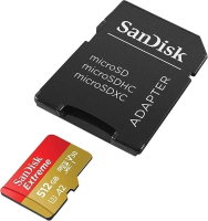 Карта памяти microSDXC UHS-I U3 Sandisk Extreme 512 ГБ, 190 МБ/с, Class 10