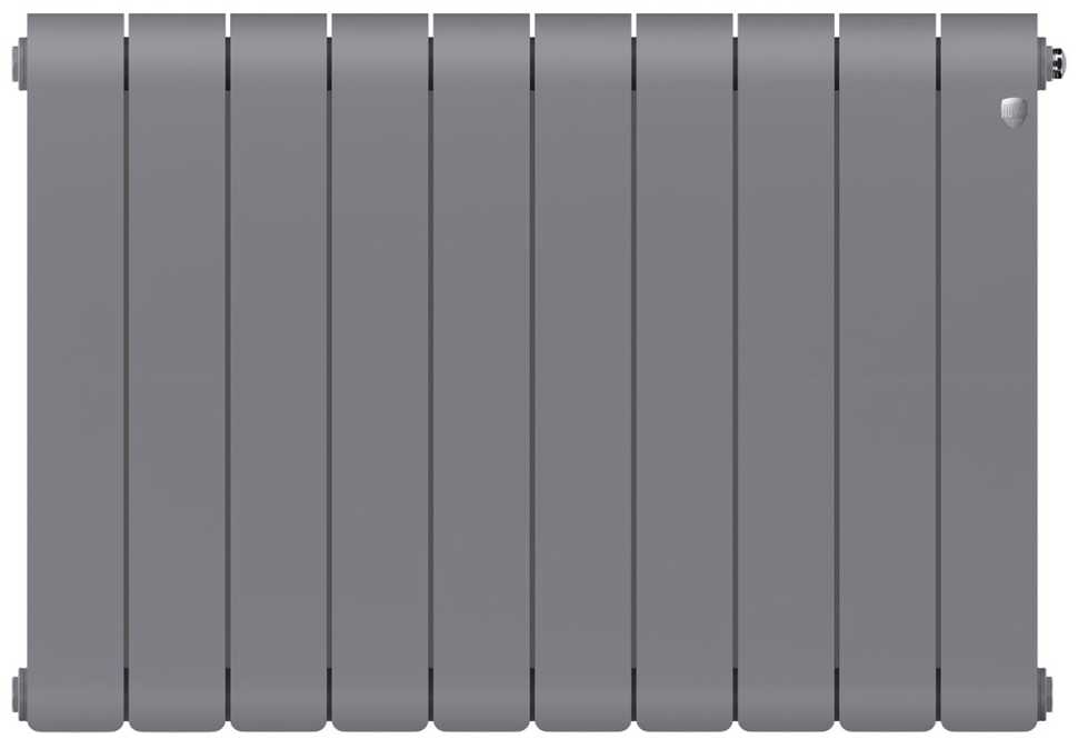 Водяной радиатор отопления Royal Thermo Infinity 500 Silver Satin, 10 секций